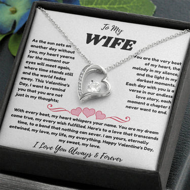 To My Wife - Forever Love Necklace - Gift Set - SLDDL0066 - Sunshine Letters Co
